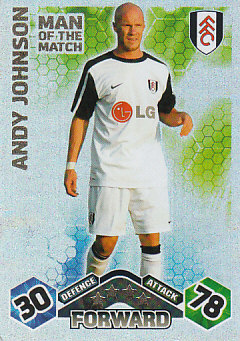 Andrew Johnson Fulham 2009/10 Topps Match Attax Man of the Match #389